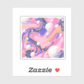 Sticker Spirale De L'Espace Extérieur Rose Et Violet Abstr (Feuille)