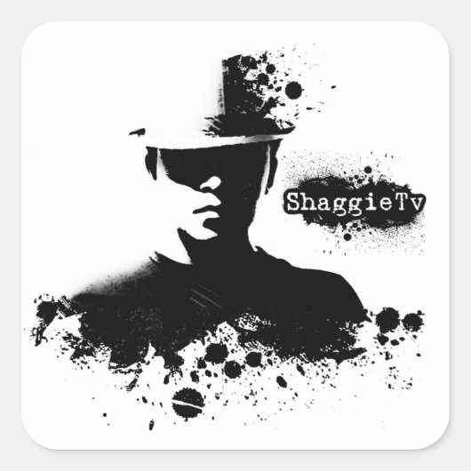 Sticker SPLAT ShaggieTv (carré) (Devant)