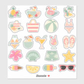 Sticker Splendor d'été - Plage et été inspiré (Feuille)