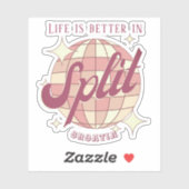 Sticker Split Croatie Retro Vintage fête (Feuille)
