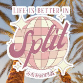 Sticker Split Croatie Retro Vintage fête