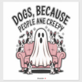 Sticker Spooky Halloween Dog Spooky Ghost (Feuille)