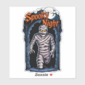 Sticker Spooky Night - Momie effrayante halloween (Feuille)