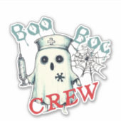 Sticker Spooky Nurse Ghost Haunted Hospital Crew Ghostly N (Devant)