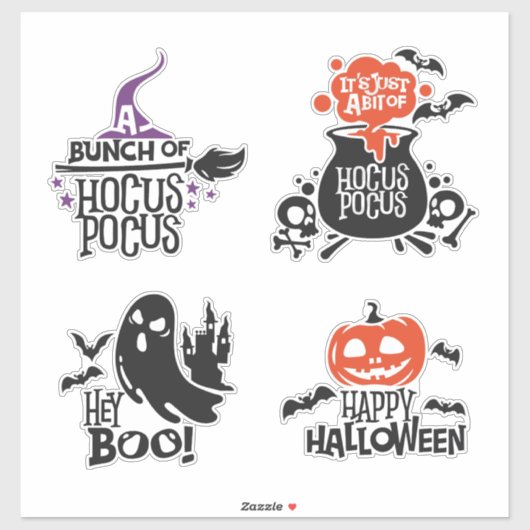 Sticker Spooky & Sweet Phrase and Icon Collection (Feuille)