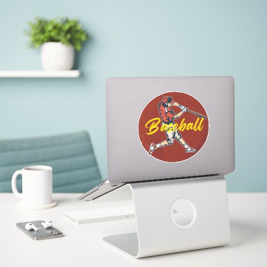 Sticker Sport de baseball (Ordinateur portable sur le bureau)