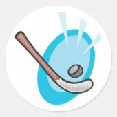 Sticker Sport De Hockey Et Camion Classic Rond (Devant)