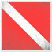 Sticker Sport de plongée, American Diver Down Flag SCUBA (Devant)