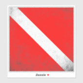 Sticker Sport de plongée, American Diver Down Flag SCUBA (Feuille)