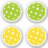 Sticker Sport Pickleball vert boule jaune (Devant)