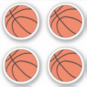 Sticker Sport populaire - Basketball 4 pcs Ball (Devant)