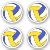 Sticker Sport Volley-ball 4 pcs Ball (Devant)