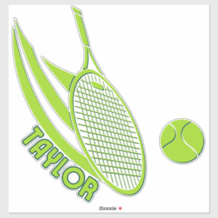 Sticker Sports Personnalisés Avec Tennis De Nom
