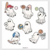 Sticker Sporty Spectral Fun mignon Ghost Pack (Feuille)