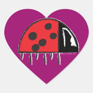 Sticker "Spotted" Ladybug Heart