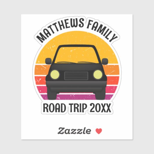 Sticker Spring Break Road Trip Sunset Custom Laptop (Feuille)