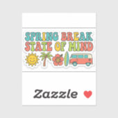 Sticker Spring Break State of Mind Aesthetic Beach (Feuille)