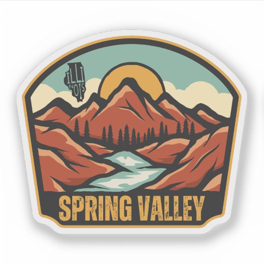 Sticker Spring Valley, Illinois (Devant)