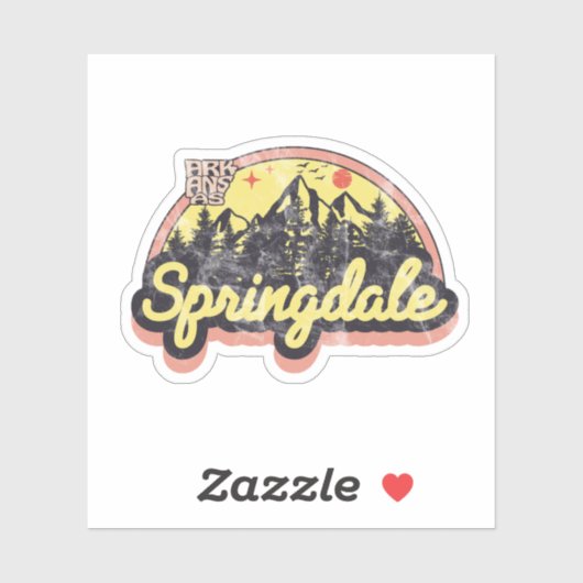 Sticker Springdale, Arkansas (Feuille)