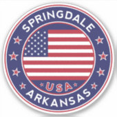 Sticker Springdale Arkansas, Springdale (Devant)