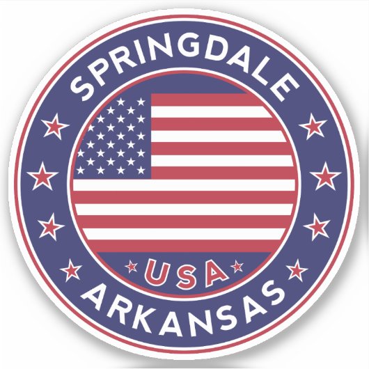 Sticker Springdale Arkansas, Springdale (Devant)