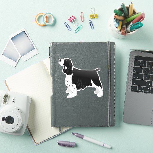 Sticker Springer Spaniel Chien race Vue latérale Silhouett (Couverture iPad)
