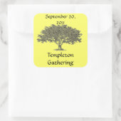 Sticker (sq) - Balise Nom de l'arbre généalogique (Sac)