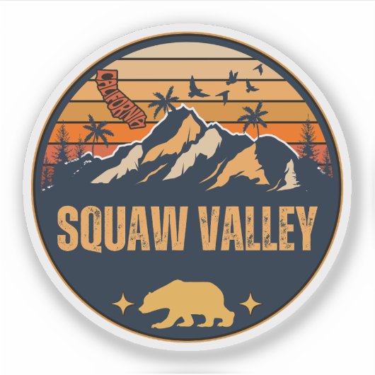 Sticker Squaw Valley, Californie (Devant)