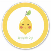 Sticker Squeeze Day Punny Lemon (Devant)