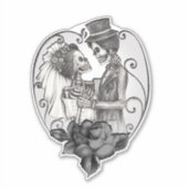 Sticker Squelette Amour Couple Mariage Danse Mariage (Devant)
