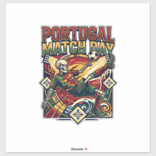 Sticker Squelette de buteur jour de match Portugal Nations