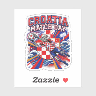 Sticker Squelette de la journée de match de Croatie Nation
