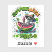 Sticker Squelette de melon d'eau flottant de Summerween ef (Feuille)
