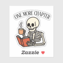 Squelette de passionné de livres Just One More Cha