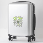 Sticker Squelette de véritable araignée d'Halloween de cré (Sur valise)