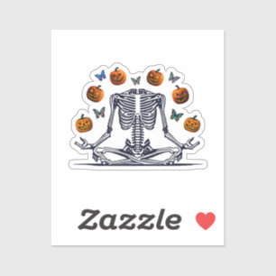 Sticker Squelette de yoga
