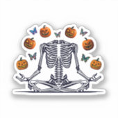Sticker Squelette de yoga (Recto)