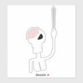 Sticker Squelette d'Halloween (Feuille)