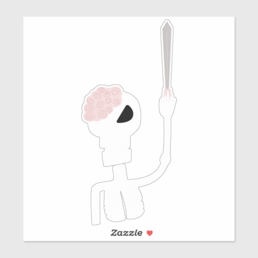 Sticker Squelette d'Halloween (Feuille)