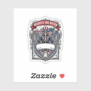 Sticker Squelette oncle Sam patriotique Squelette patriote