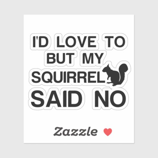 STICKER SQUIRREL A DIT NON (Feuille)