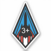 Sticker SR-71 Blackbird Mach 3 Insigne commémoratif Squa (Recto)