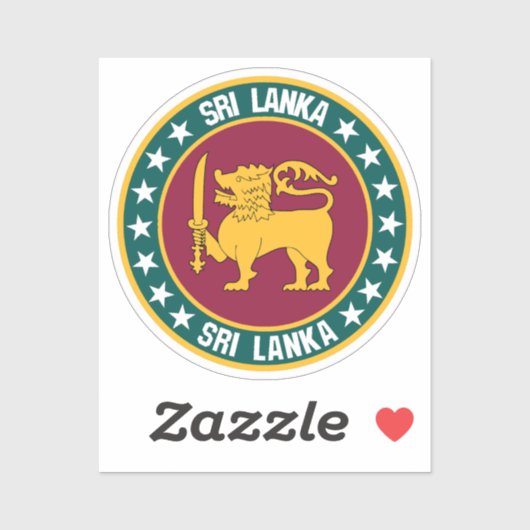 Sticker Sri Lanka (Feuille)