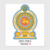 Sticker Sri Lanka Emblem Patriotique (Feuille)