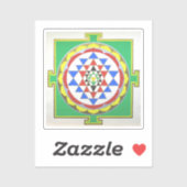 Sticker Sri Yantra - Couleurs précises (Feuille)