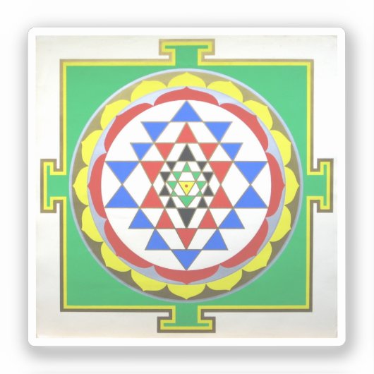 Sticker Sri Yantra - Couleurs précises (Recto)