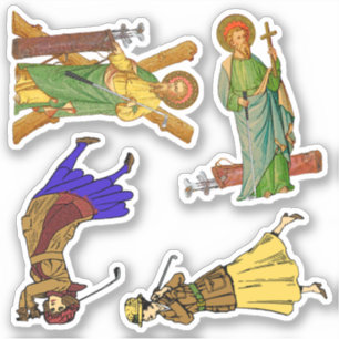Sticker SS. Andrew & Jude et 2 femmes Golfers Vintage