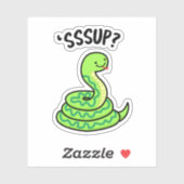 Sticker Sssup Funny Hisser Snake Pun (Feuille)