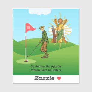 Sticker St. Andrew et Dapper Homme Golfer