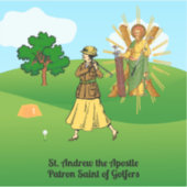 Sticker St. Andrew et Lady Golfer haut de gamme (Devant)